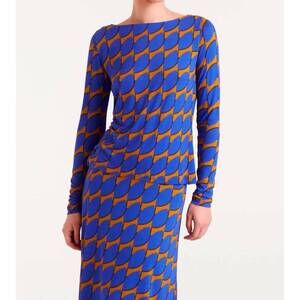 NEW COMPANIA FANTASTICA geometric print top in print